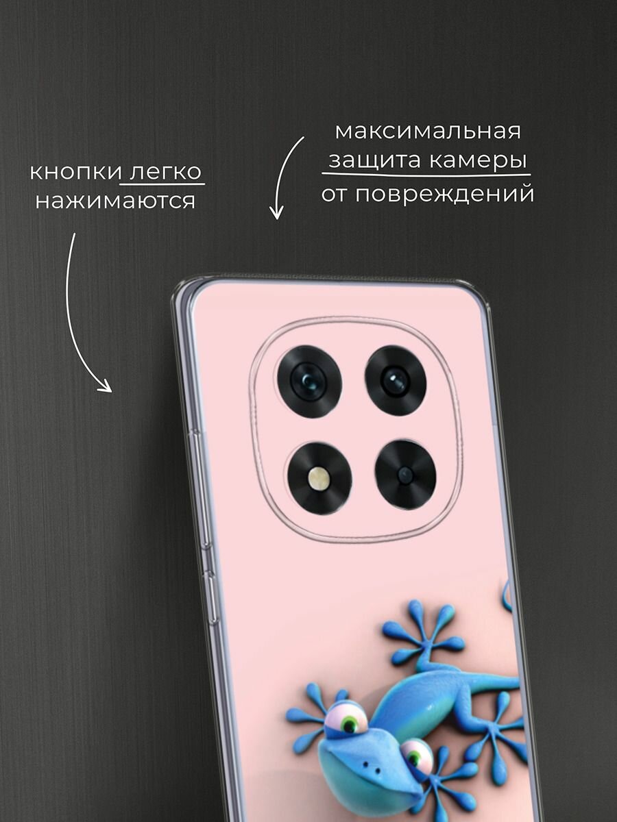 Чехол на Poco X7/Redmi Note 14 Pro 5G / Поко X7/Редми Нот 14 Про с принтом "Голубая ящерка" — фото 1