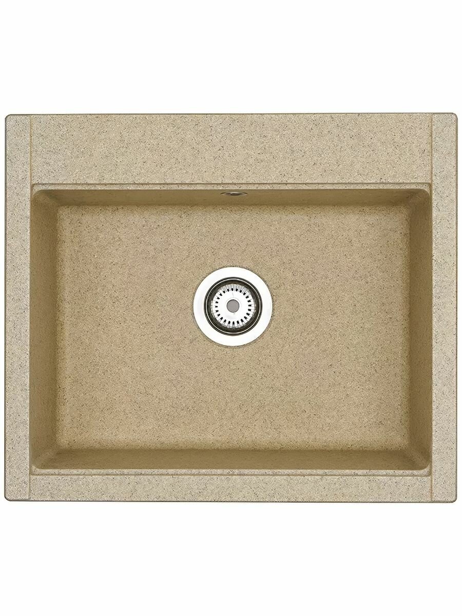 Мойка керамогранитная Aquaton Делия (594х510х218) одинарная песочная 1A715232LD220