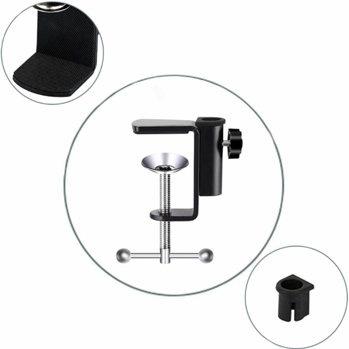 Струбцина для крепления ламп и луп черная — фото 1