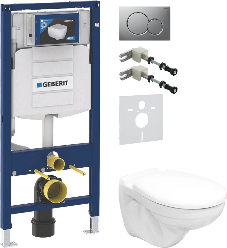 Комплект Унитаз подвесной Керамин Гранд R МЛ CDB00022814 безободковый с микролифтом / Шумоизоляция Geberit 156.050.00.1 / Инсталляция Duofix UP 320 111.300.00.5 Кнопка Sigma Крепления