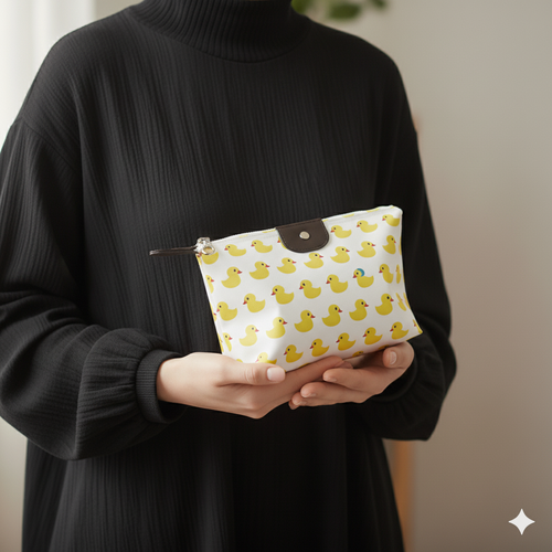 Косметичка IBRICO, 12х7х27 см, , белый, желтый