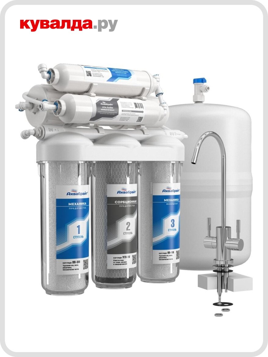 Система обратного осмоса аквабрайт АБФ-ОСМО-6