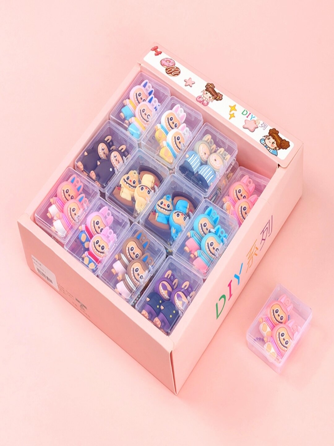 LABUBU! Игрушка-брелок Labubu, 1 шт + 1 шт в подарок, случайный вариант — фото 1