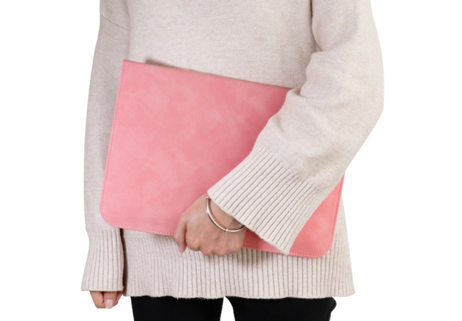 Чехол-папка-футляр-конверт MyPads SW-42 для ноутбуков с диагоналями 15.4 дюймов из эко-кожи с мягкой подкладкой розовый