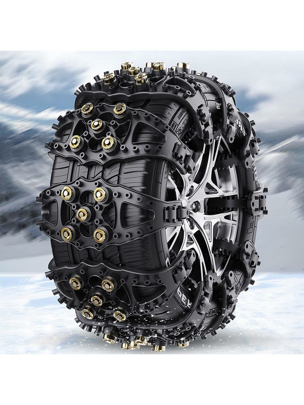 Роликовая цепь противоскольжения для автомобильных шин Универсальный тип для легковых автомобилей и внедорожников Противоскользящая на снегу и в грязи