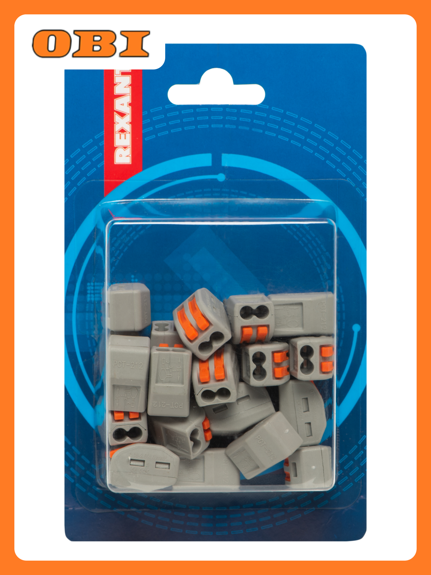 Клемма REXANT пружинная 2 провода 4 кв. мм 20 шт