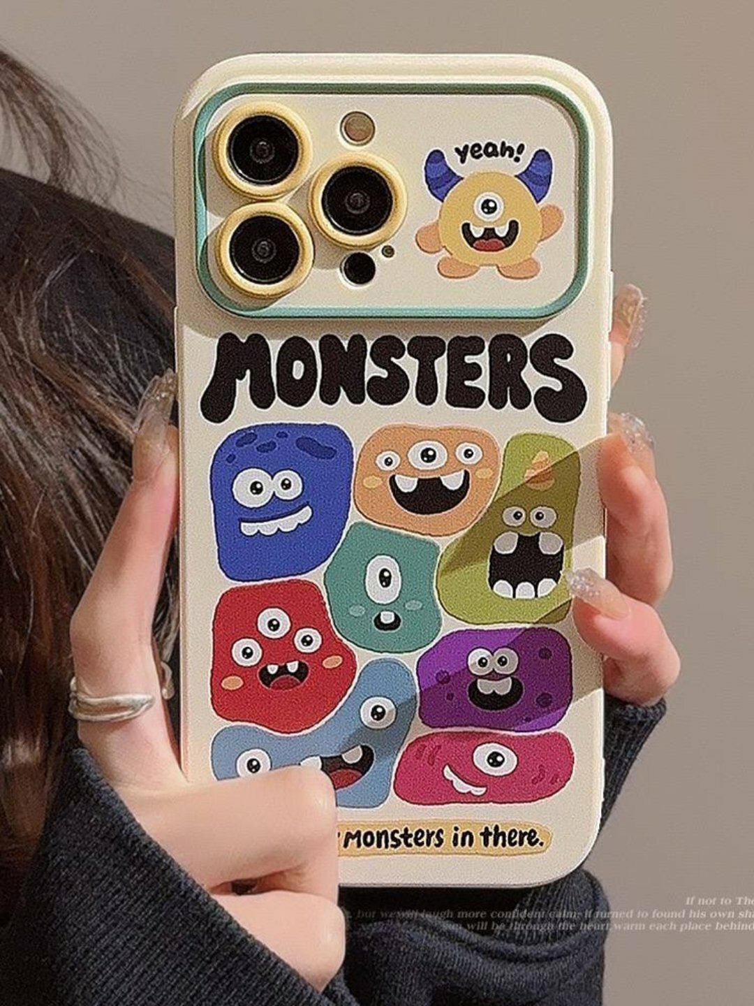 Чехол Monsters, для iPhone 14 Pro , с принтом, мягкий, резиновый