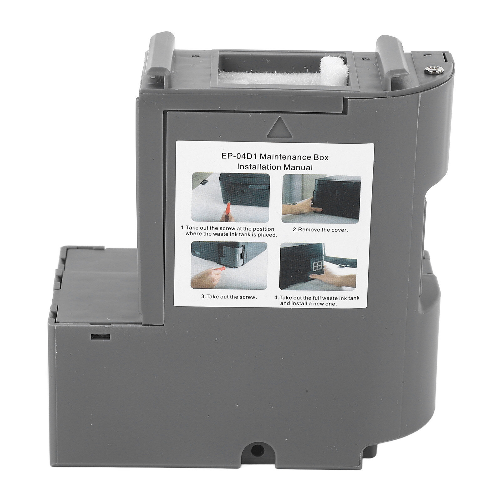 Контейнер для отработанных чернил большой емкости с губкой, легко очищается для принтера T04D1, тип 1