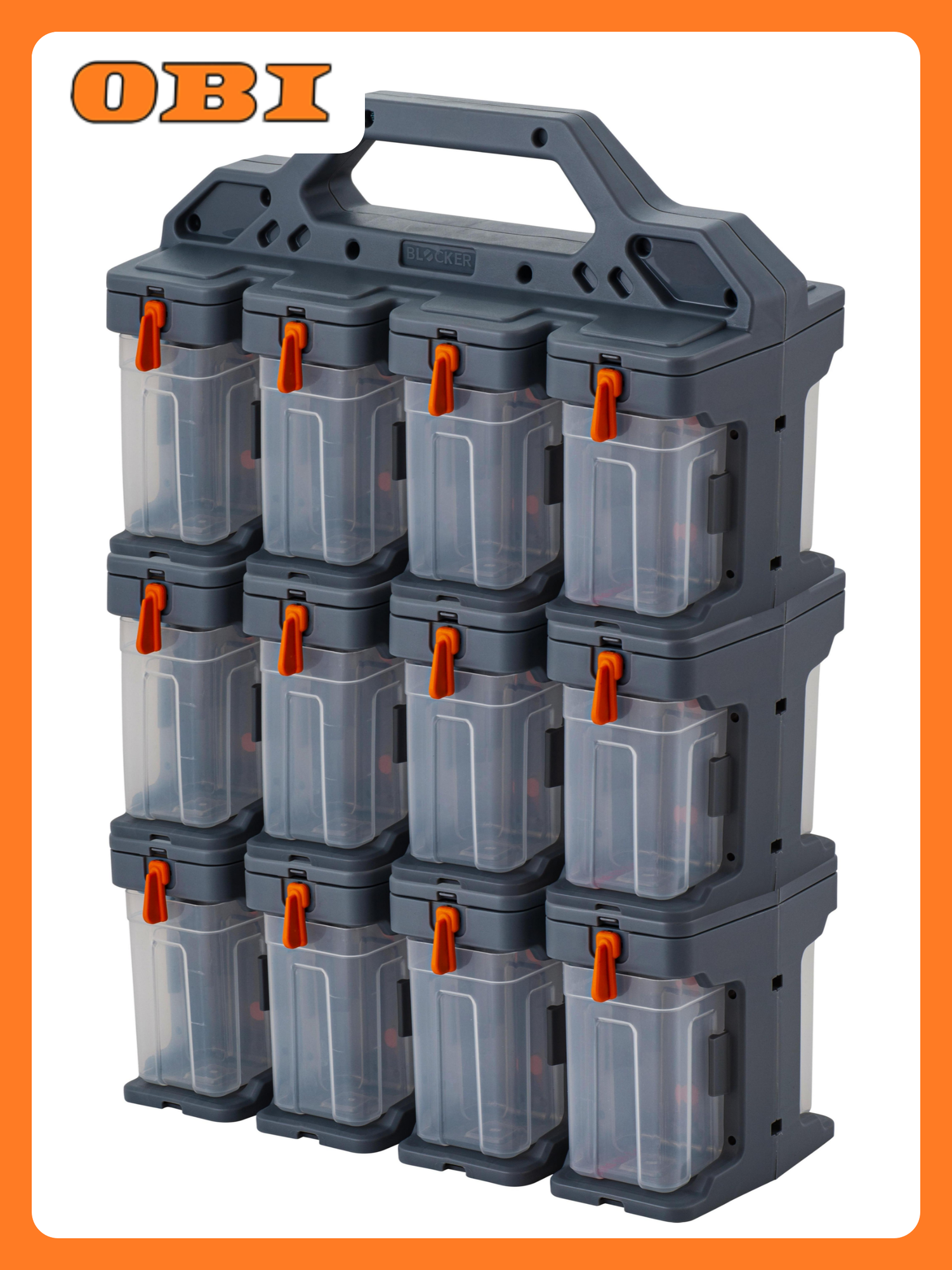 Органайзер для мелочей Blocker Expert 24 модуля серо свинцовый оранжевый