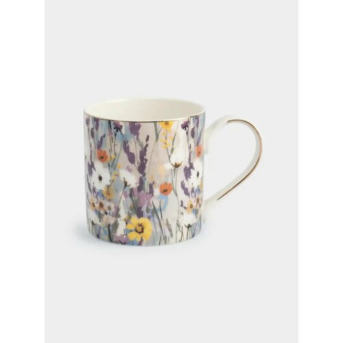 Кружка 380 мл фарфор N с золотистым кантом Цветы Floristics 2612₽