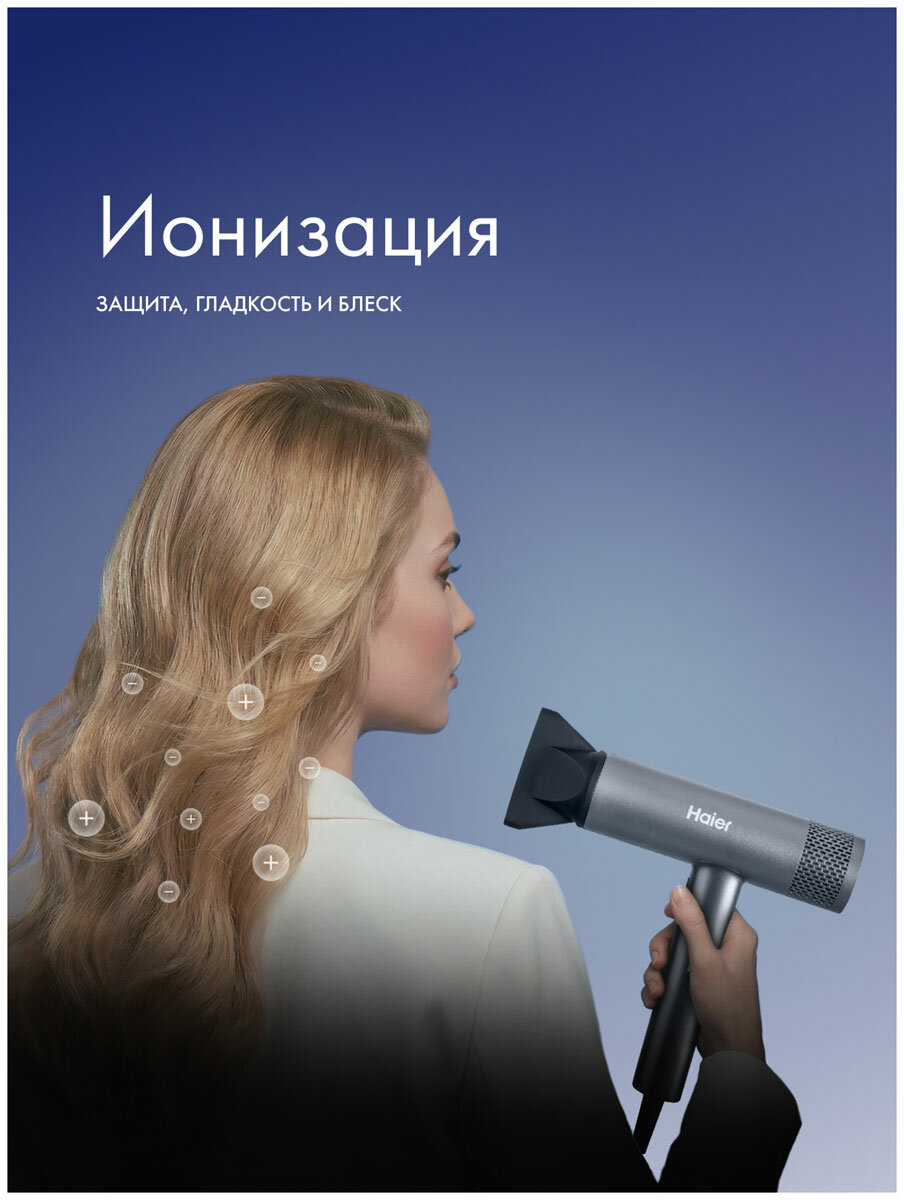 Фен Haier HHD-601 графит — фото 1