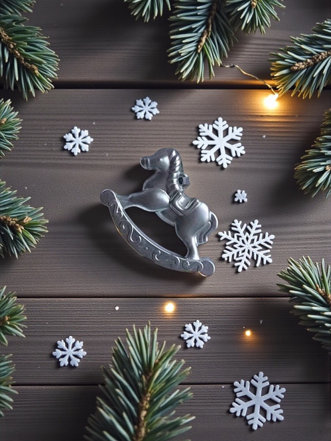 Елочные игрушки "Лошадь", из гипса, расписанные акрилом, покрытые лаком, 4 шт