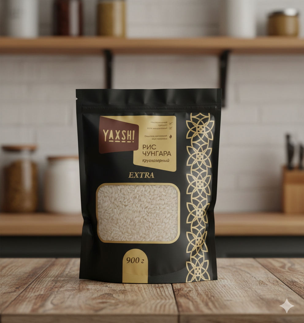 Рис "Чунгара" от YAXSH, круглозерный, высший сорт, Узбекистан