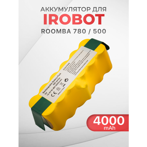 фото Аккумулятор для irobot roomba 780, 500, 760, 770 (14.4v, 4000mah) unbremer