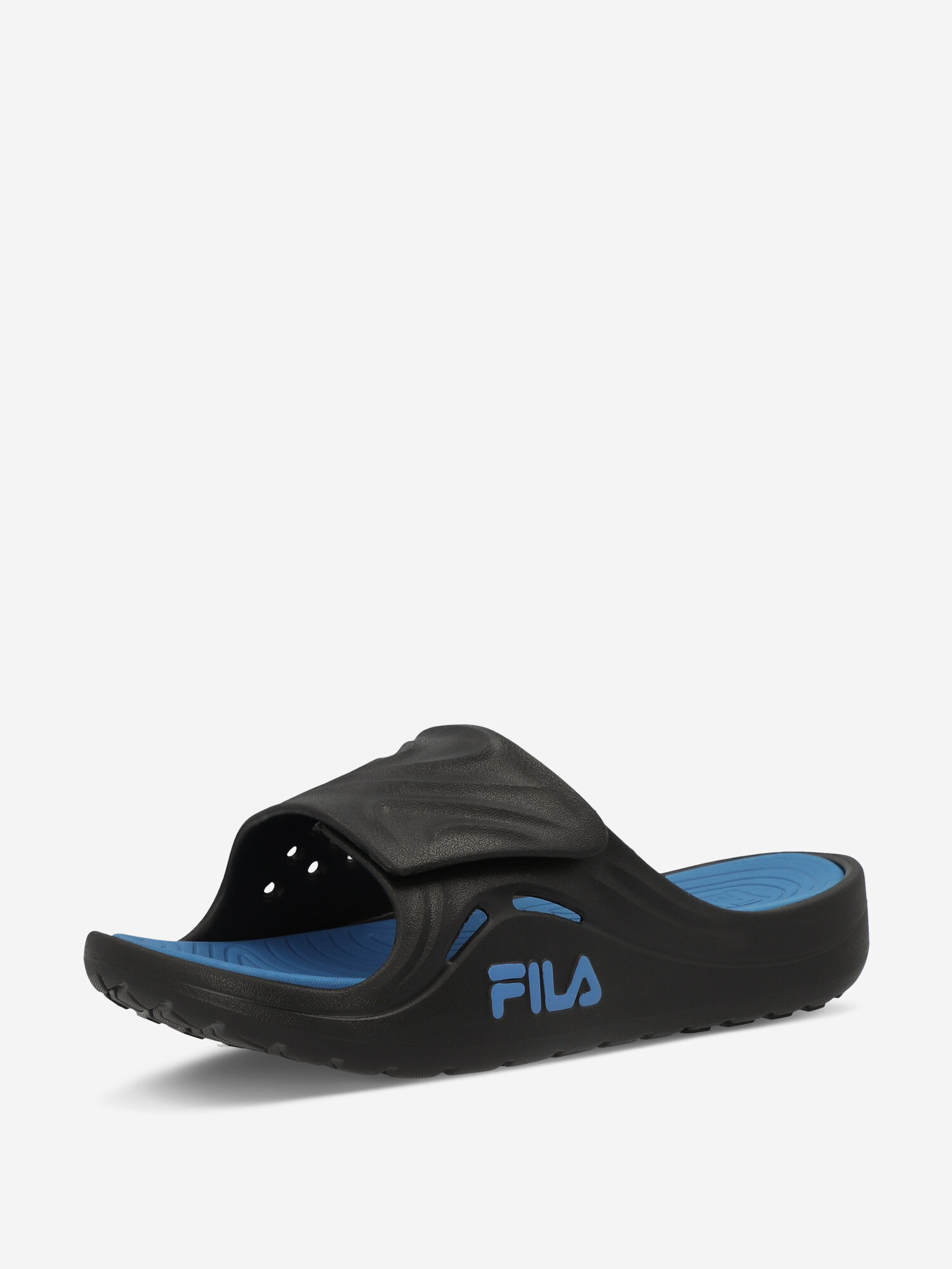 Шлёпанцы Fila, размер 39, черный/синий — фото 1