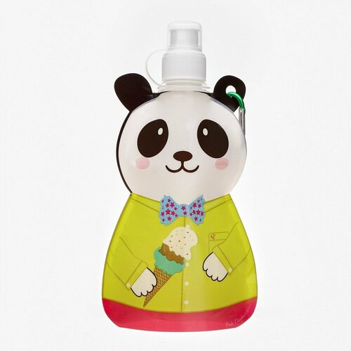 Фляжка для воды 280 мл Панда на карабине 22 х 12 см 9446167 215₽