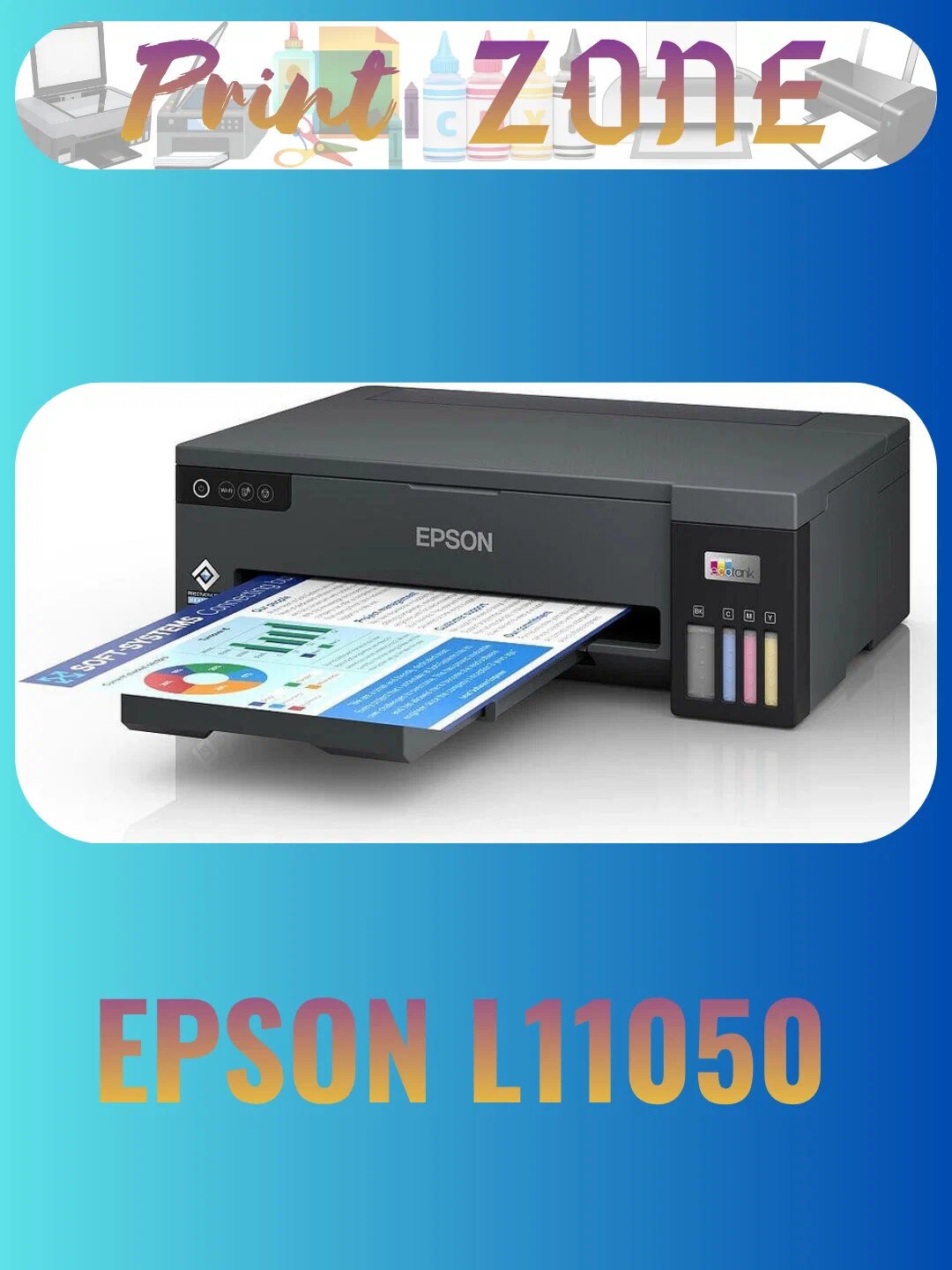 Epson L11050 EcoTank — принтер для документов и графики, A3+, USB, Wi-Fi — фото 1