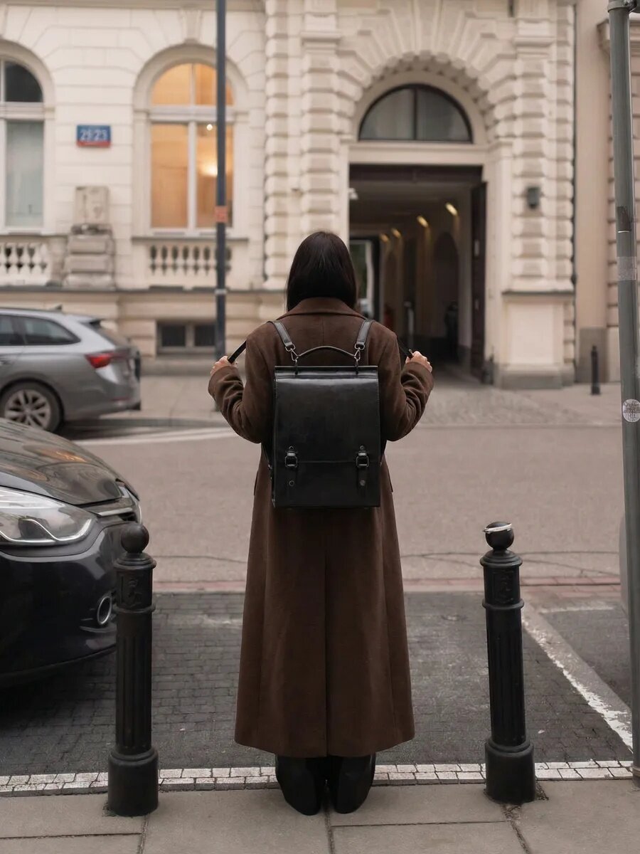 Рюкзак Daniele Riccardi, фактура гладкая, черный — фото 1