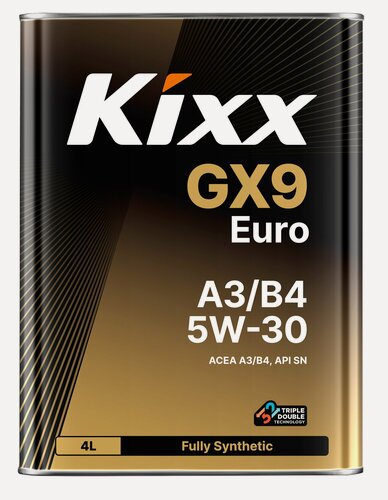 Изображение товара Масло моторное Kixx GX9 Euro A3/B4 5W-30 /4л мет. для бензиновых и дизельных двигателей
