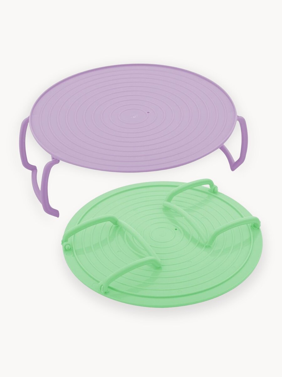 Подставка для разогрева в микроволновой печи, на ножках, складная, 2 цвета.