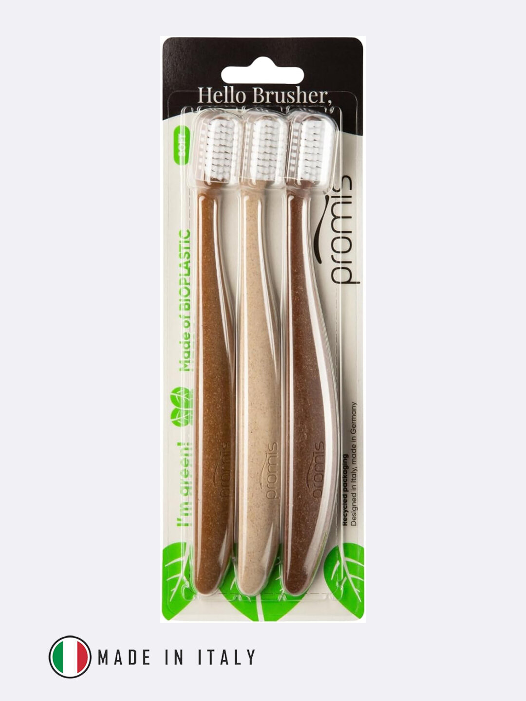 Зубная щетка Promis, с мягкой щетиной, комплект 3 шт