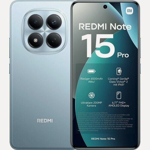 Изображение товара Смартфон Xiaomi Redmi Note 15 Pro 4G 8/256Gb Glacier Blue (Global Version)