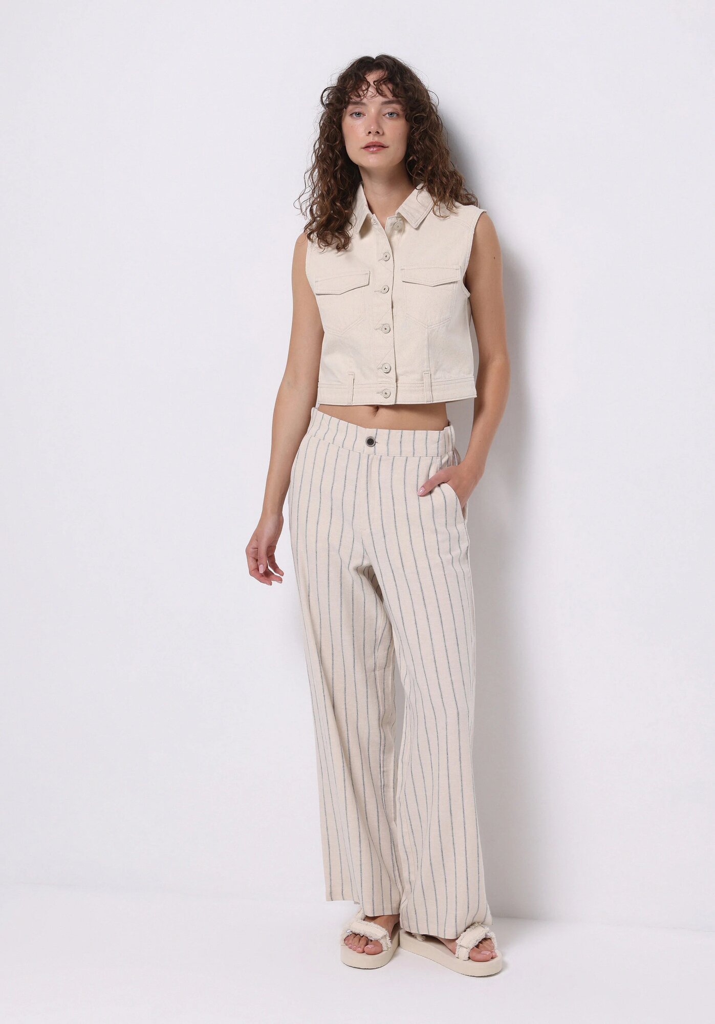 Жилет COLIN'S Regular Fit, размер M, кремовый — фото 1