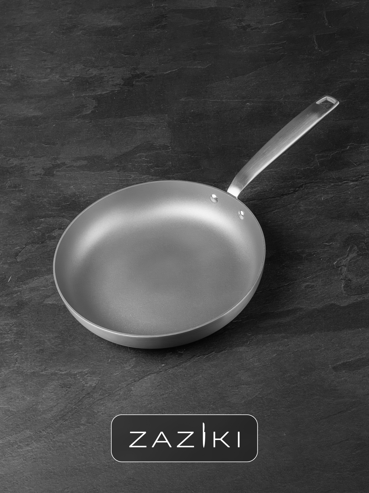 Сковорода алюминевая антипригарная 24 см ZAZIKI Esthete титановая — фото 1