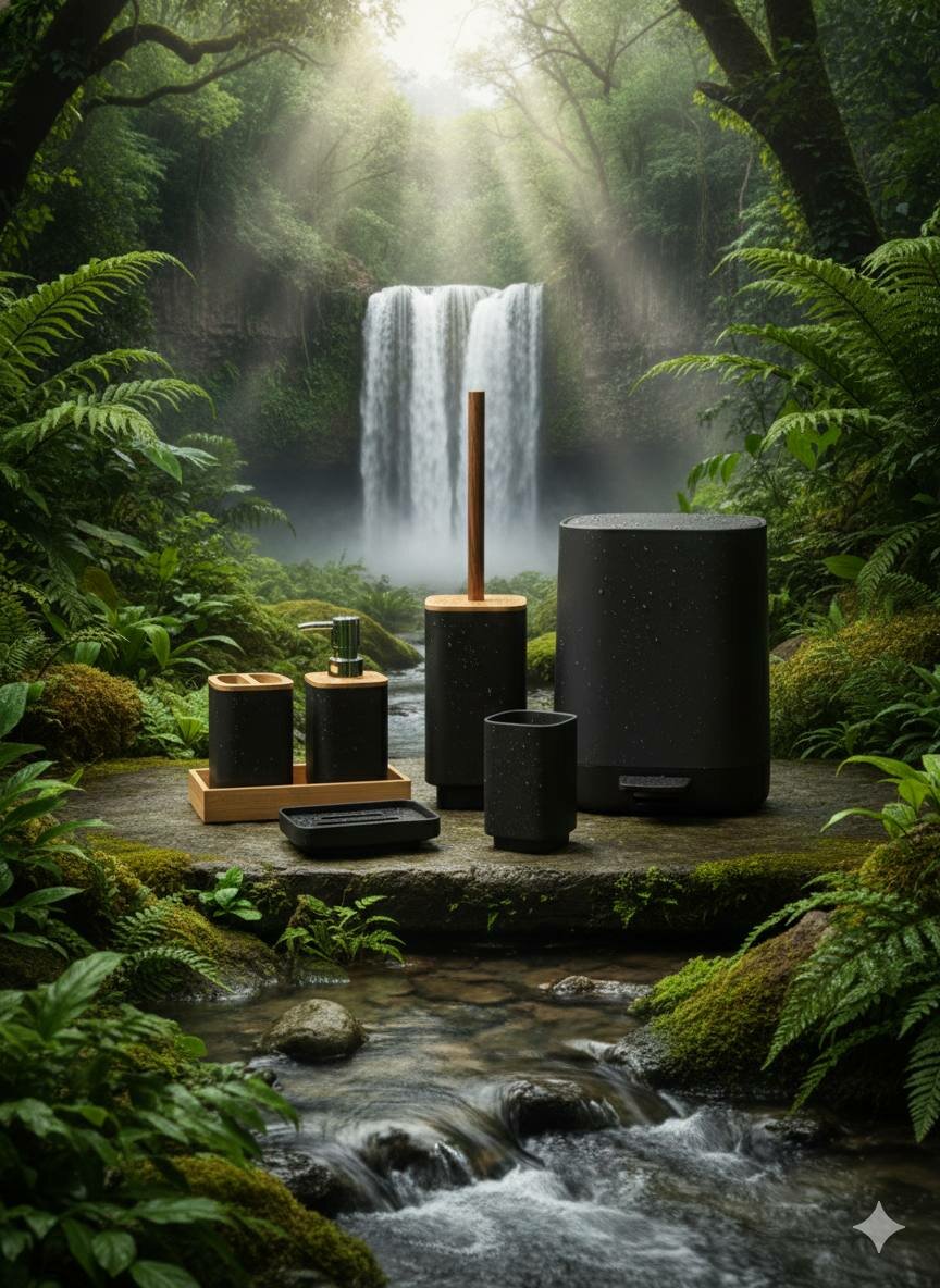 Набор аксессуаров для ванной комнаты элегантный и современный вид!