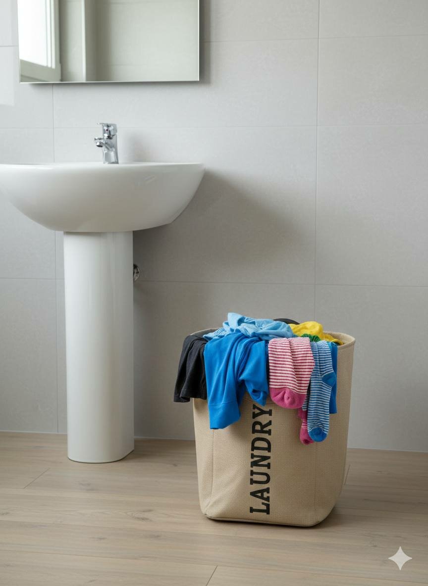 Универсальная корзина для белья и игрушек (Laundry) минималистичный стиль — фото 1