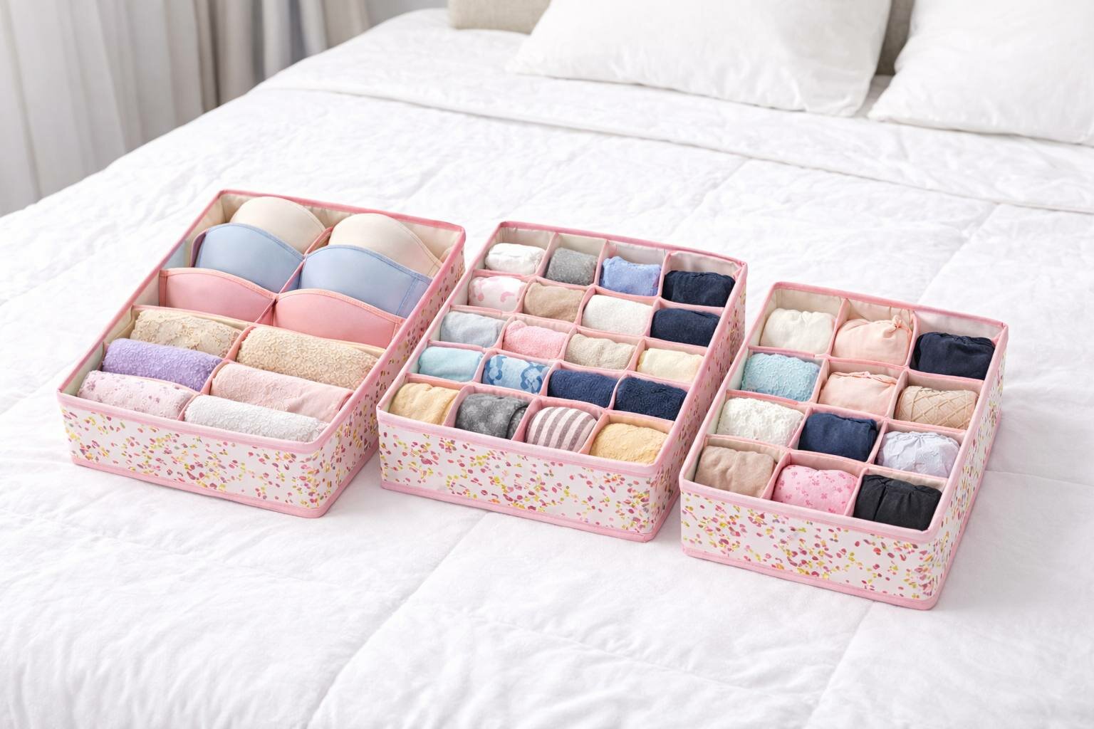 Набор органайзеров для одежды и нижнего белья в ящик (3 шт.) — фото 1