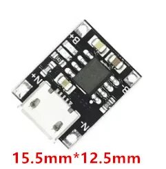Модуль зарядки Mini TP4056 Micro USB 5V 1A