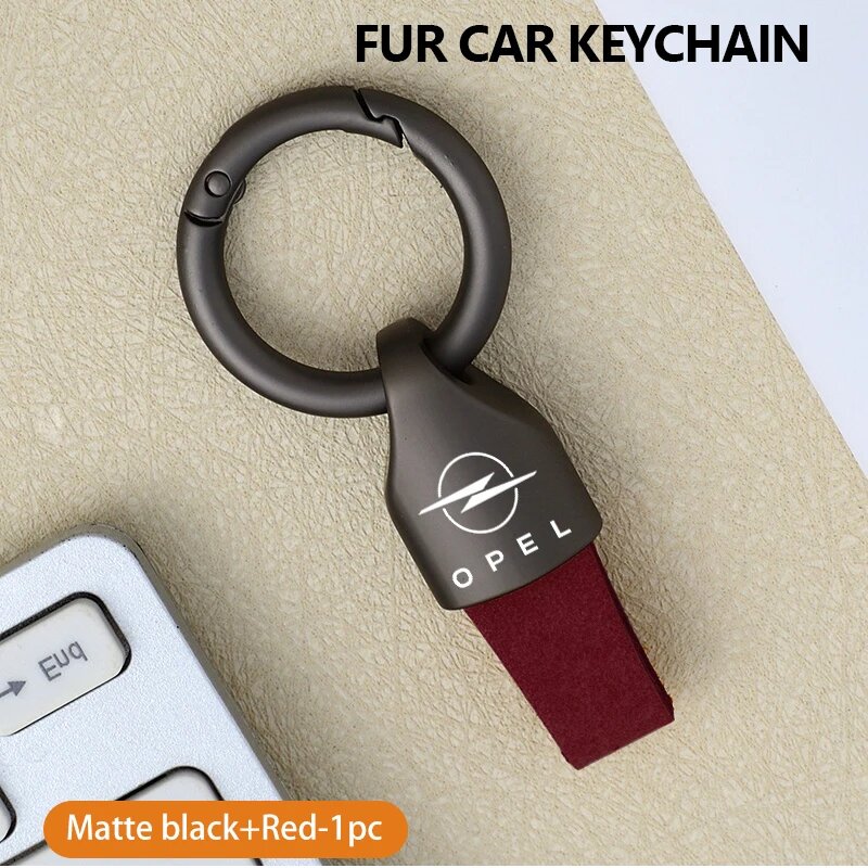 Брелок для ключей Opel, замшевый ремешок, красный OPE-05W-red
