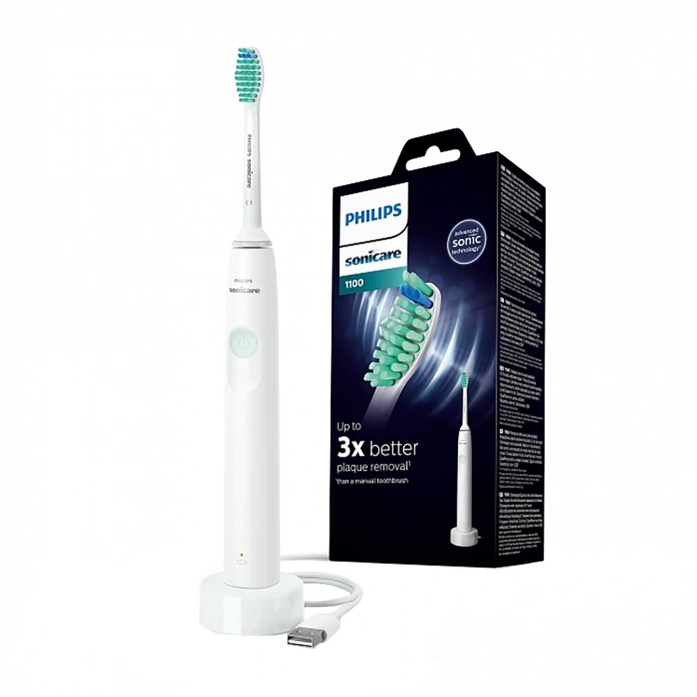 Электрическая звуковая зубная щетка Philips Sonicare 1100 HX3641/01 (White)