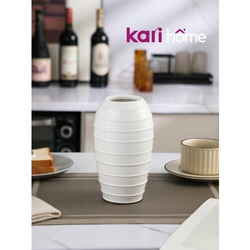 фото Ваза для цветов и сухоцветов керамическая kari home