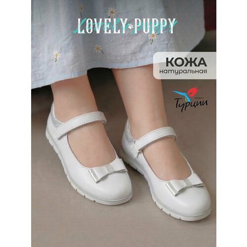 фото Туфли мэри джейн lovely puppy весна-лето 2026, размер 28, , белый/серебристый
