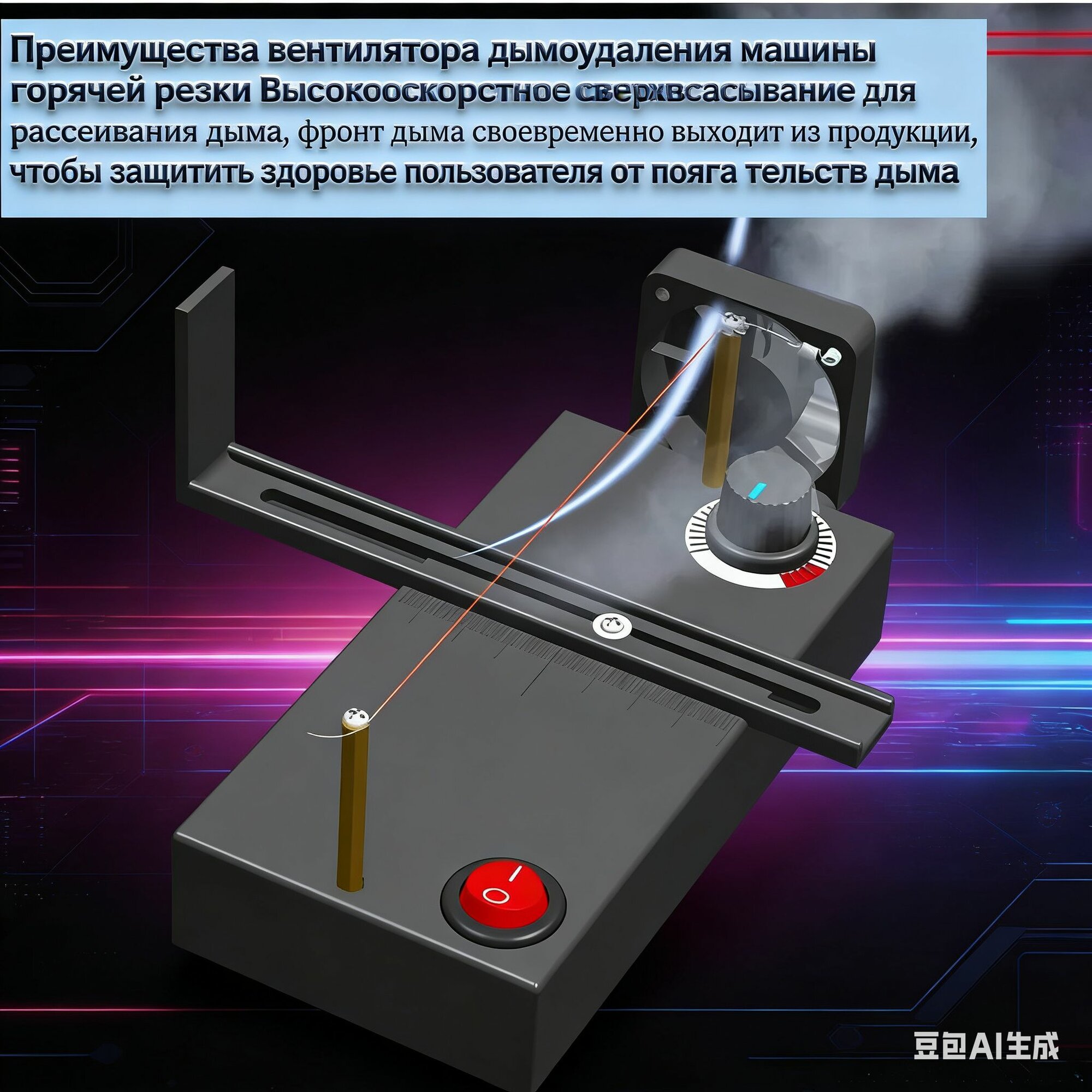 Машинка для горячей резки лент 60Вт, включая вентилятор