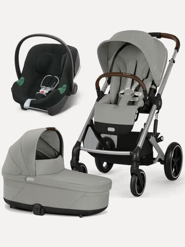 Изображение товара Коляска 3 в 1 Cybex Balios S Lux New SLV Stone Grey с дождевиком