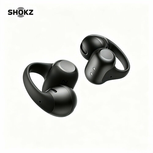 фото Наушники-клипсы shokz opendots 2, bluetooth, открытого типа, для спорта и бега，черный