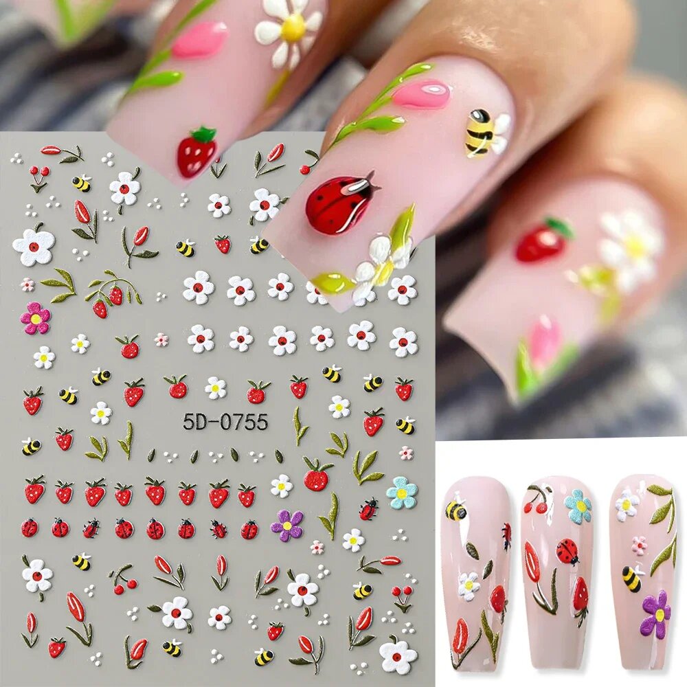 Наклейки для ногтей MAFANAILS 5D, Цвет: NK5D-0755
