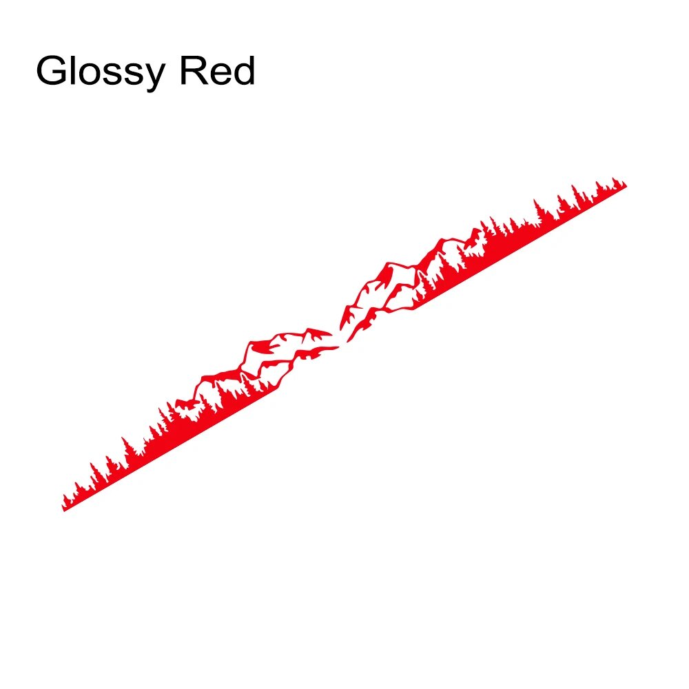 Наклейка на кемпер Glossy Red, графика гор