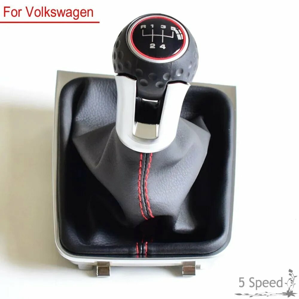 Для VW Golf 7 A7 MK7 для GTI GTD 2013 2014 2015/2016/2017/2018 Автомобиль 5/6 Ступенчатая ручка переключения передач с кожаным чехлом LHD