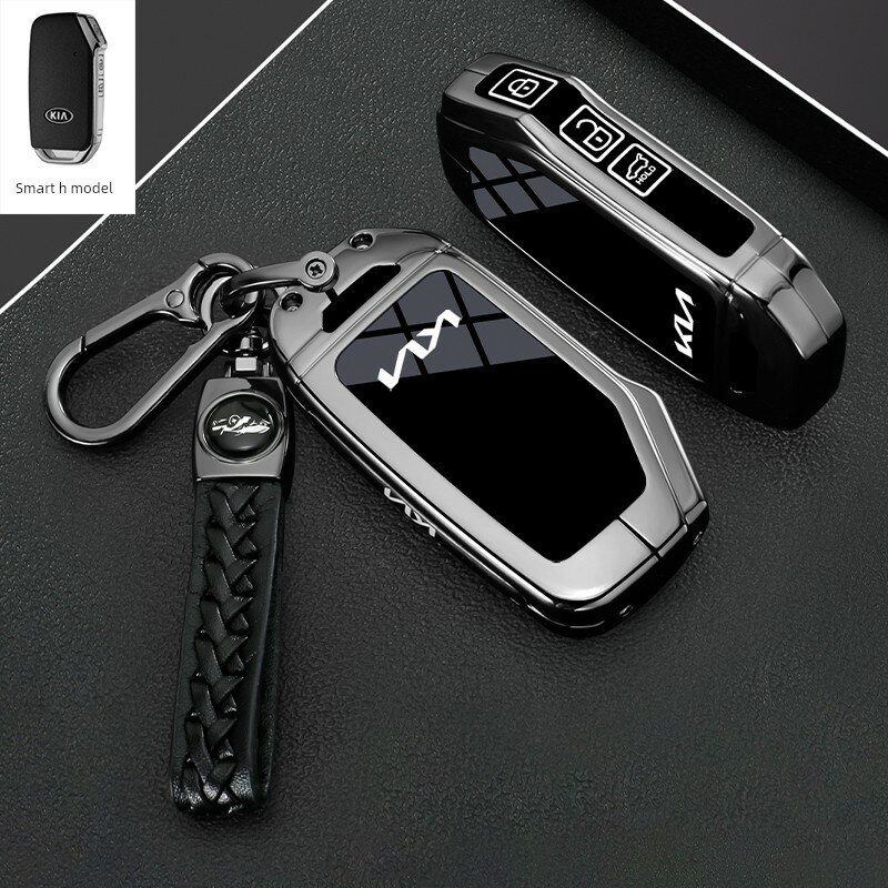 Универсальный чехол для брелока Kia K3, KX3, Sportage, K5, Cerato с шнурковым зажимом, черный