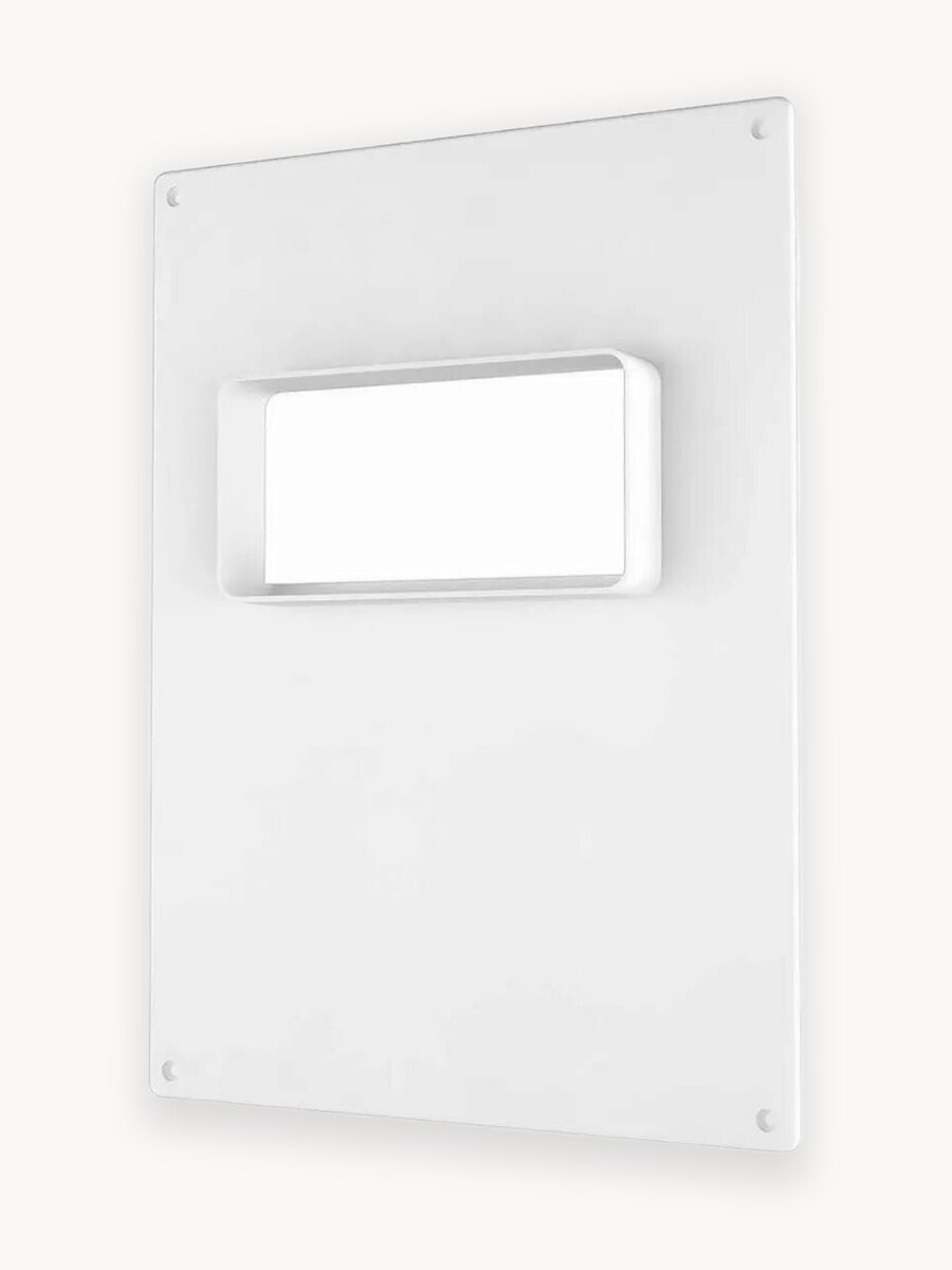 Площадка торцевая фланец ERA511ПТГ 55х110 мм, горизонтальная, прямоугольная, ПВХ, белая