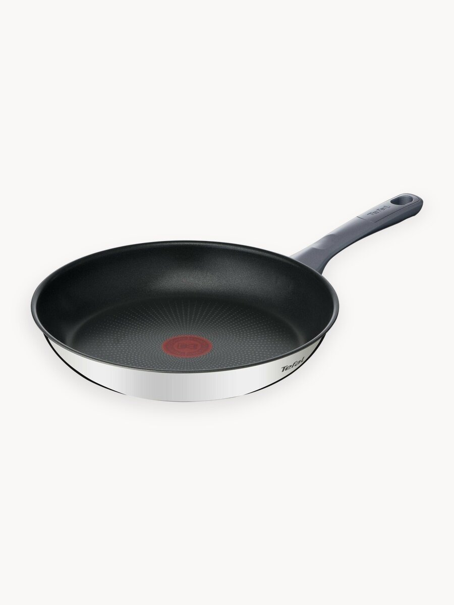 Сковорода Tefal Daily Cook 26 см из нержавеющей стали, с антипригарным покрытием, с индикатором температуры, для газовых, электрических и индукционных плит