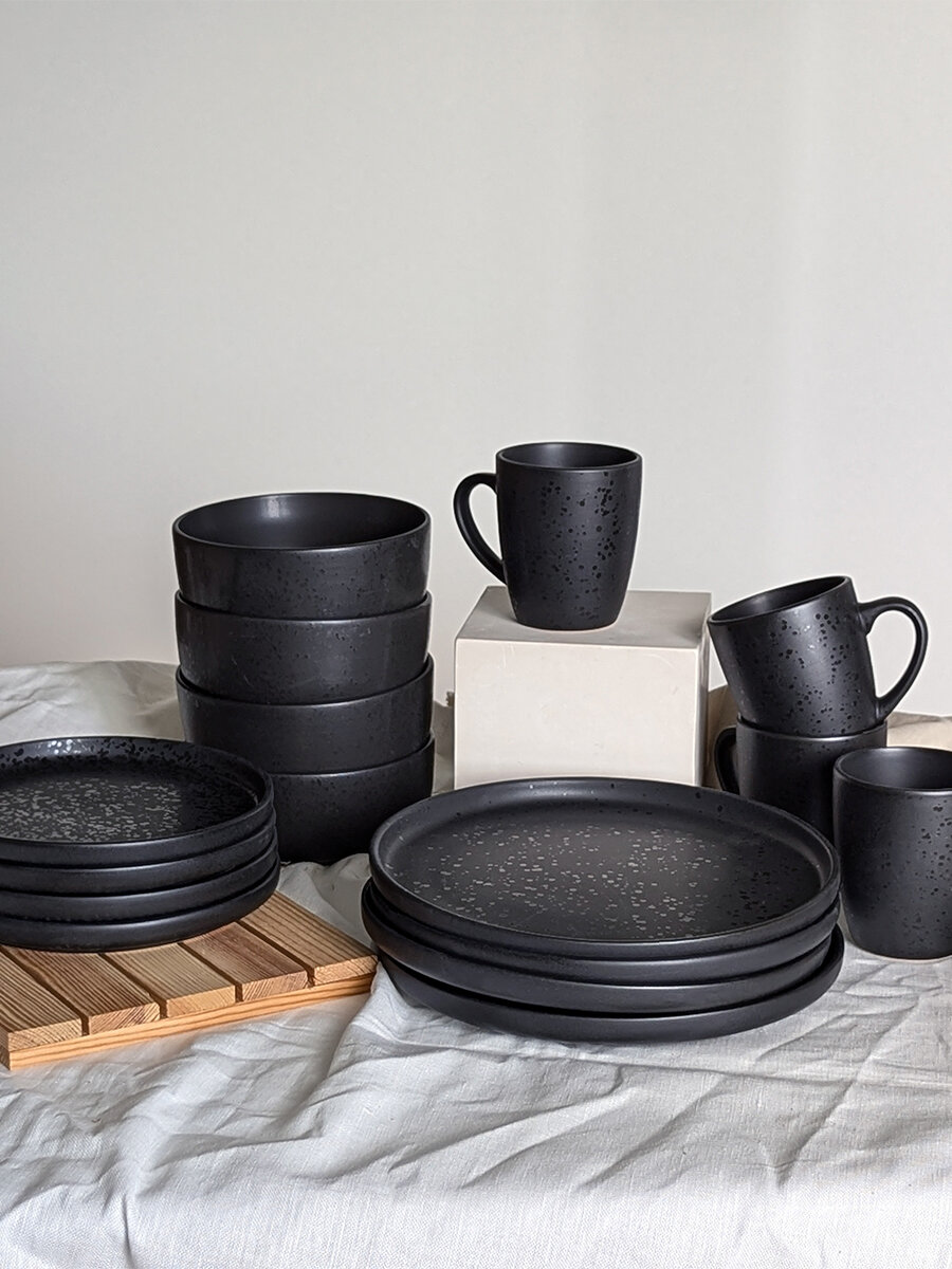 Набор столовой посуды на 4 персоны WL Ceramic home/ 16 предметов керамика — фото 1