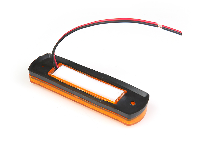 Катафот 162, светодиодный, для грузовых авто, 12LED, питание 24 В, жёлтый — фото 1