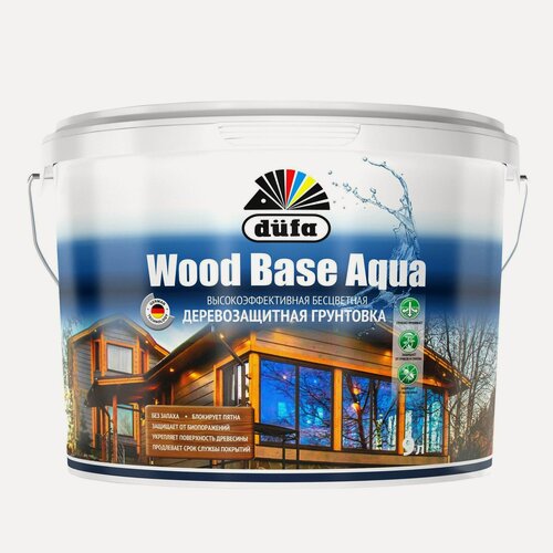 Изображение товара Грунт для дерева и OSB Dufa Wood Base AQUA 9 л, для внутренних и наружных работ