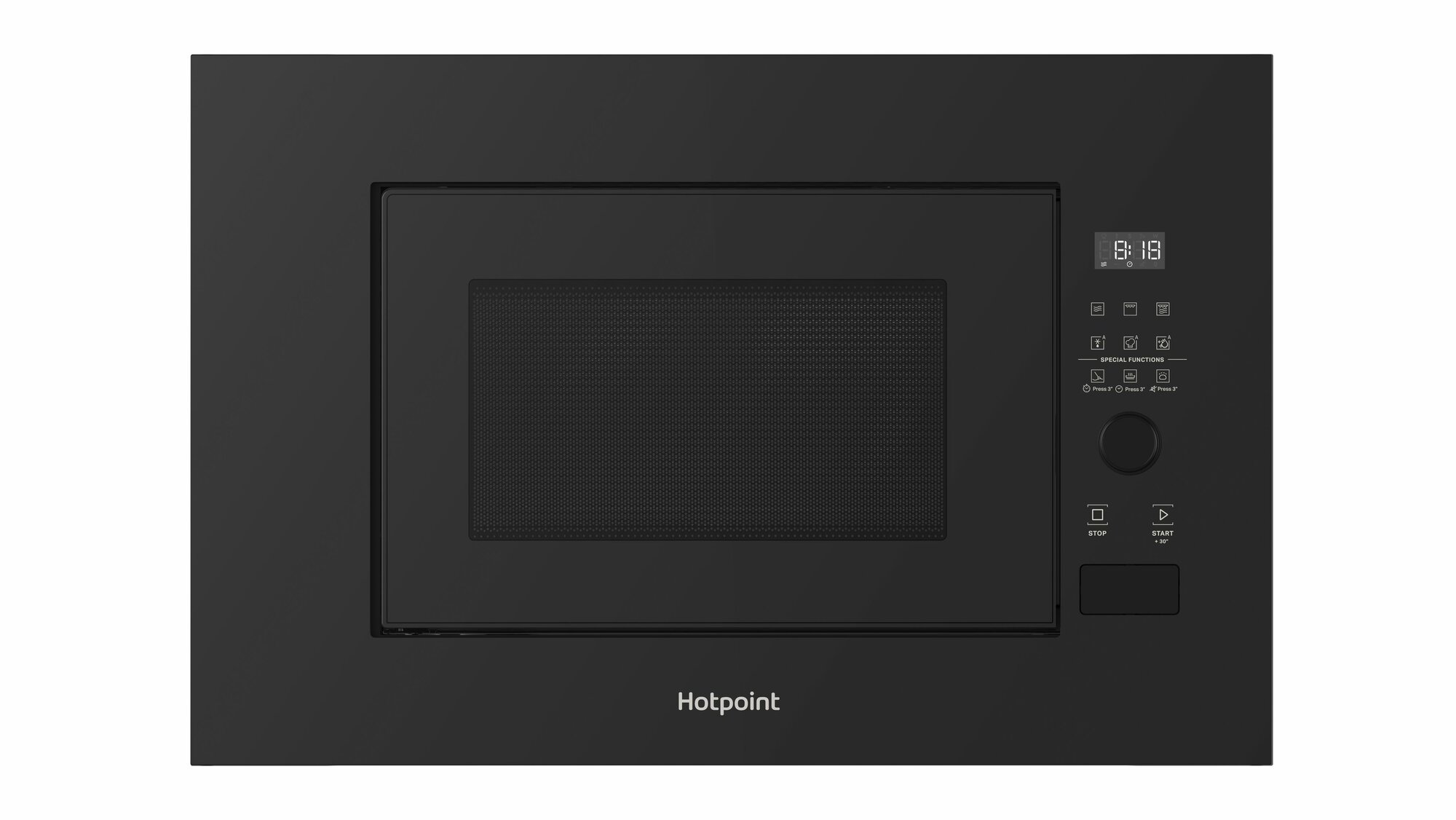Встраиваемая микроволновая печь Hotpoint MF20G BL H, 20 л, черный