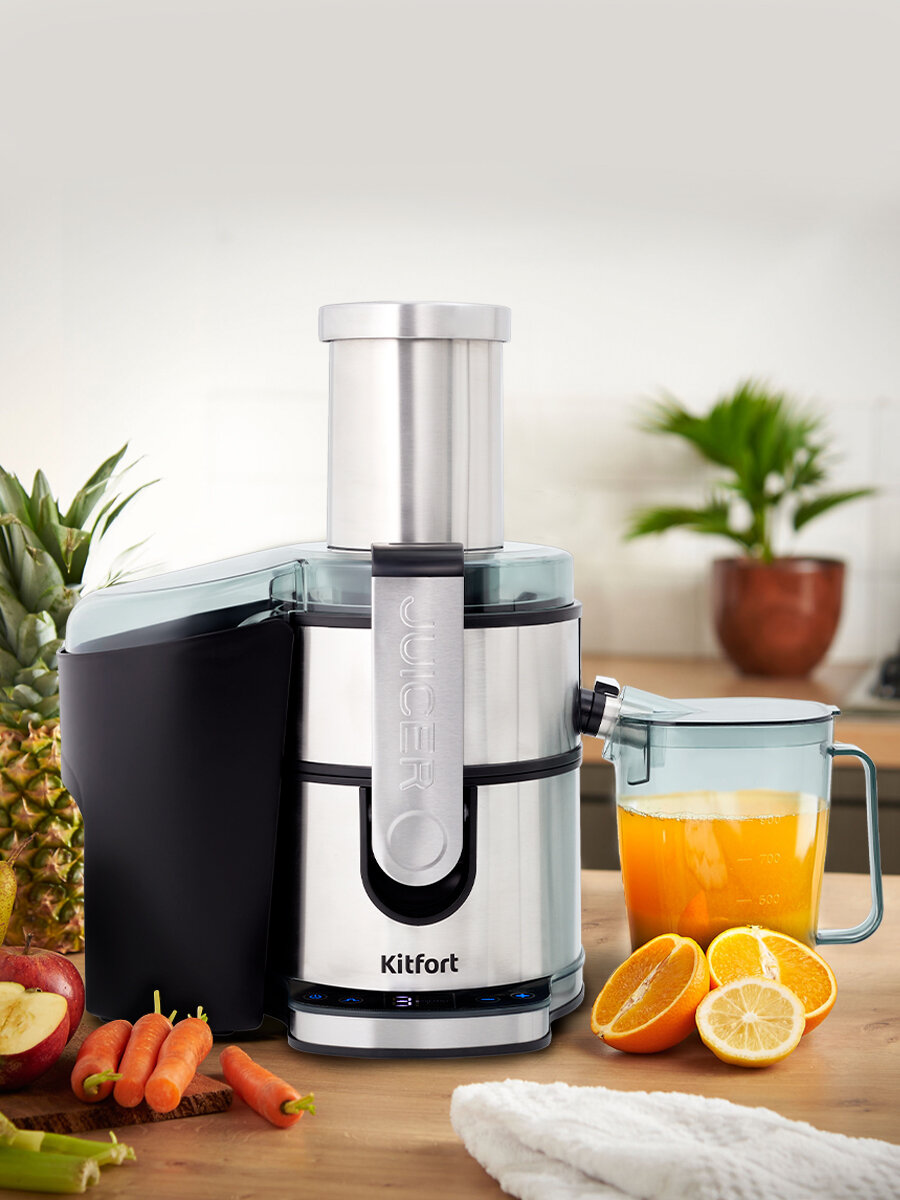 Центробежная соковыжималка Kitfort КТ-1120 — фото 1